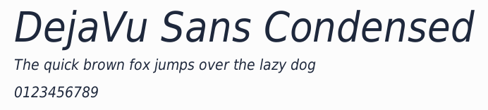 DejaVu Sans Condensed預覽圖