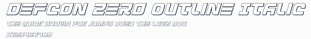 Defcon Zero Outline Italic預覽圖