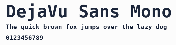 DejaVu Sans Mono預覽圖
