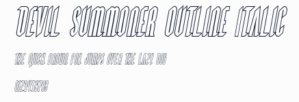Devil Summoner Outline Italic預覽圖