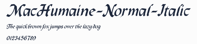 MacHumaine-Normal-Italic預覽圖