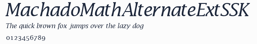 MachadoMathAlternateExtSSK預覽圖