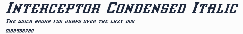 Interceptor Condensed Italic預覽圖