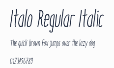 Italo Regular Italic預覽圖
