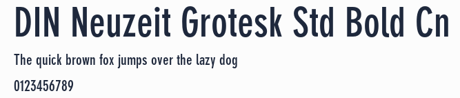DIN Neuzeit Grotesk Std Bold Cn預覽圖