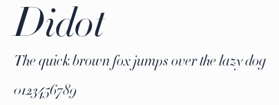 Didot預覽圖