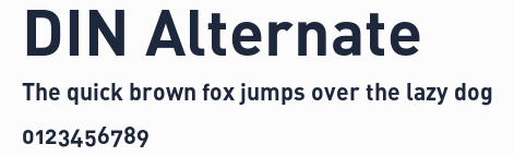 DIN Alternate預覽圖