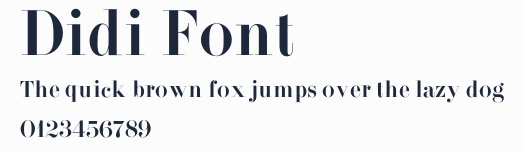 Didi Font預覽圖