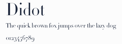 Didot預覽圖