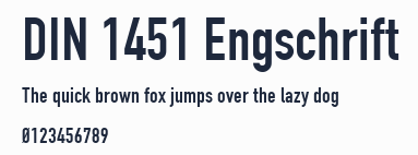 DIN 1451 Engschrift預覽圖