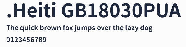 .Heiti GB18030PUA預覽圖