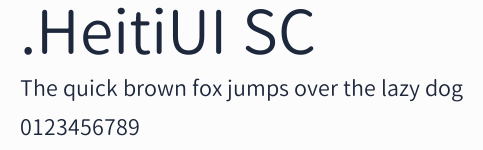 .HeitiUI SC預覽圖