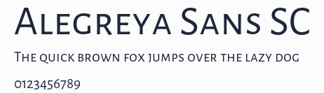 Alegreya Sans SC預覽圖