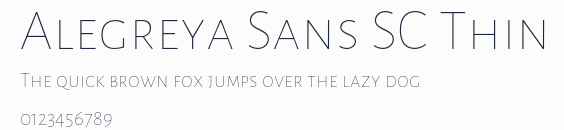Alegreya Sans SC Thin預覽圖