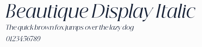Beautique Display Italic