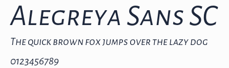 Alegreya Sans SC預覽圖