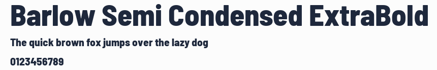 Barlow Semi Condensed ExtraBold預覽圖
