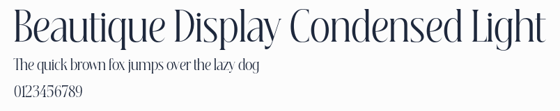 Beautique Display Condensed Light