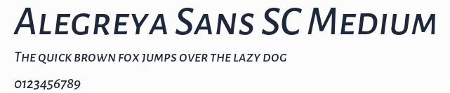 Alegreya Sans SC Medium預覽圖