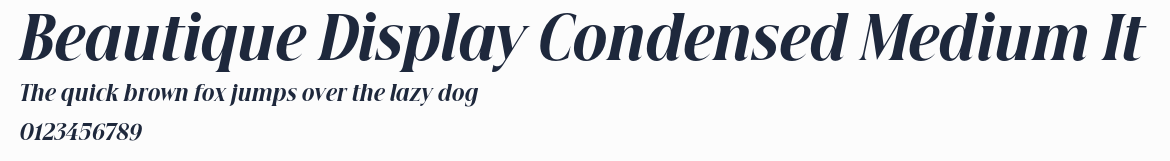 Beautique Display Condensed Medium It
