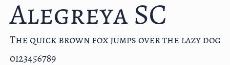 Alegreya SC預覽圖