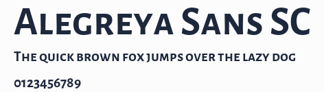 Alegreya Sans SC預覽圖