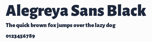 Alegreya Sans Black預覽圖