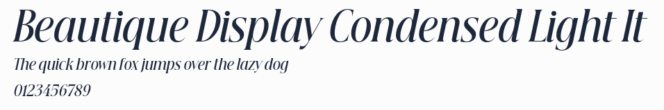 Beautique Display Condensed Light It