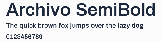 Archivo SemiBold