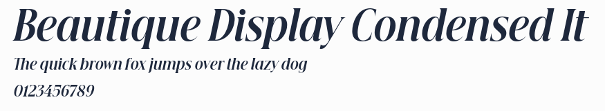 Beautique Display Condensed It