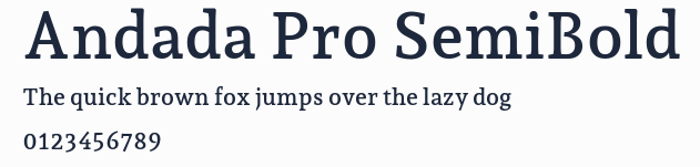 Andada Pro SemiBold預覽圖