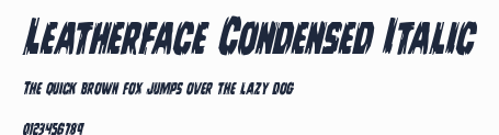 Leatherface Condensed Italic預覽圖