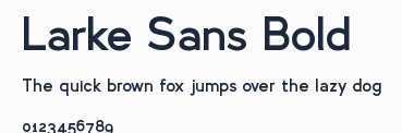 Larke Sans Bold預覽圖