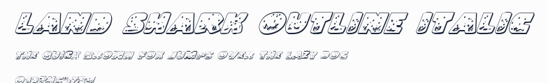 Land Shark Outline Italic預覽圖