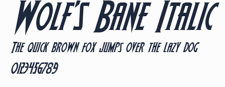 Wolf's Bane Italic預覽圖