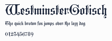 WestminsterGotisch預覽圖