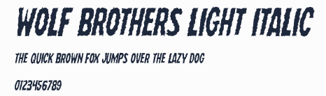 Wolf Brothers Light Italic預覽圖