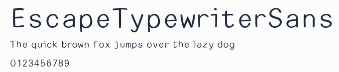 EscapeTypewriterSans預覽圖