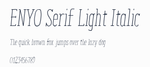 ENYO Serif Light Italic預覽圖