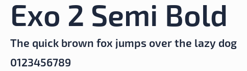 Exo 2 Semi Bold預覽圖
