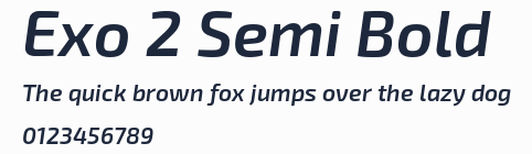 Exo 2 Semi Bold預覽圖