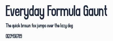 Everyday Formula Gaunt預覽圖