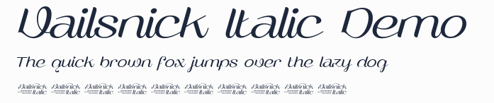 Vailsnick Italic Demo 預覽圖