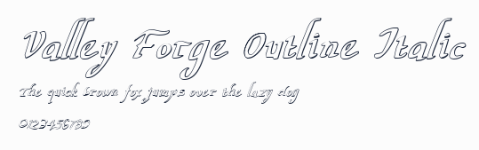 Valley Forge Outline Italic預覽圖