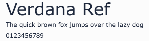Verdana Ref預覽圖