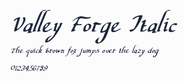 Valley Forge Italic預覽圖