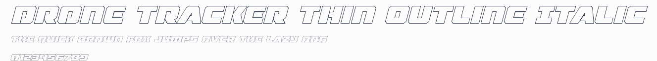 Drone Tracker Thin Outline Italic預覽圖