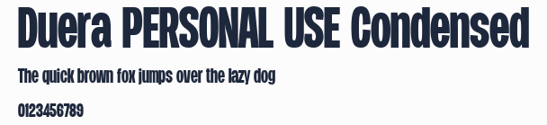 Duera PERSONAL USE Condensed預覽圖