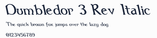Dumbledor 3 Rev Italic預覽圖