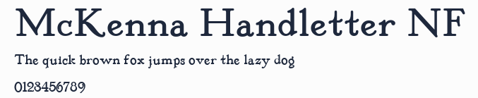 McKenna Handletter NF預覽圖